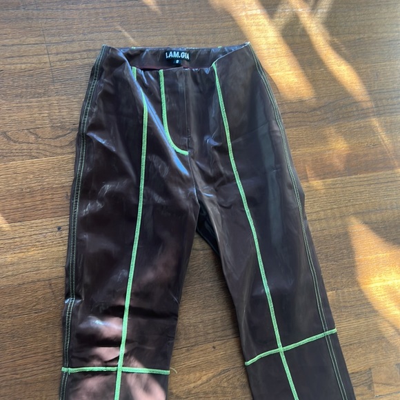 I.AM.GIA Callisto Patent Leather Pants with Contrast Stitching - Picture 4 of 5